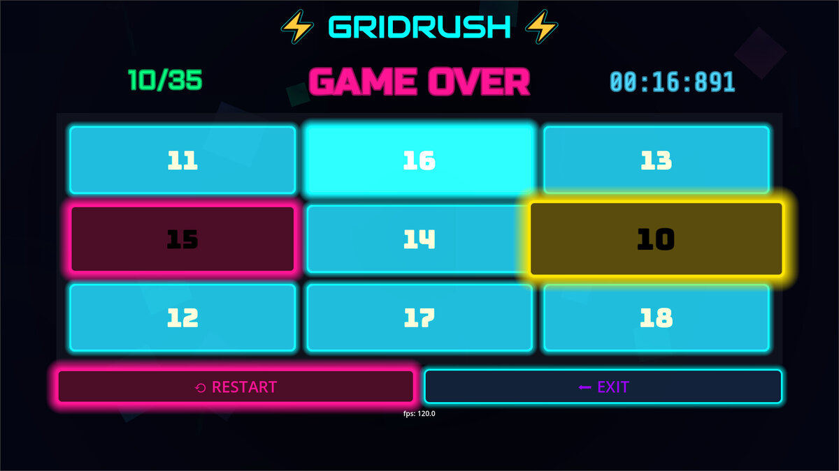 GRIDRUSH gameplay screenshot