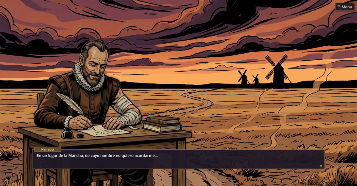 Don Quijote Interactive Graphic Novel artwork